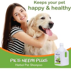 Pil Neem Plus Herbal Pet Shampoo 1000ml Puppy Safe Shampoo